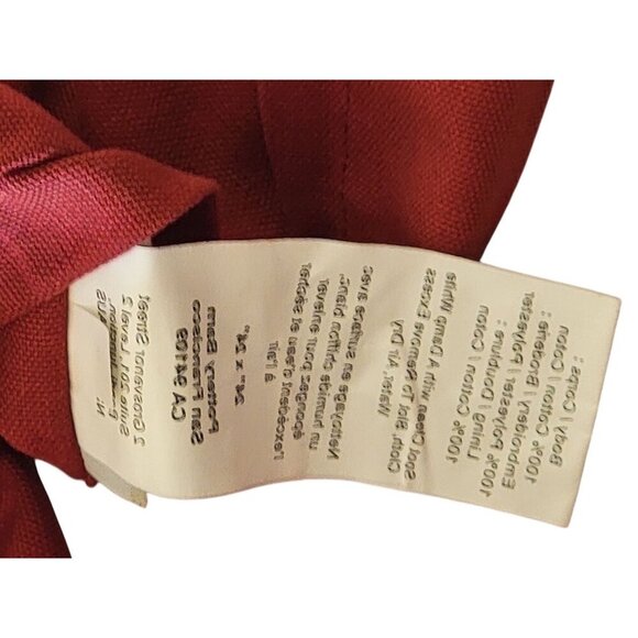 Pottery Barn Red & White Snowflake Pillow Cover Size 24”x 24” - Picture 9 of 15